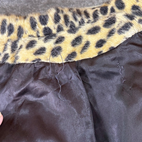 Vtg Halldon Ltd Leopard Cheetah Print Faux Fur Coat MCM Jacket Womens M? 60s - Picture 9 of 16